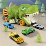 Maxbell Dinosaur Transporter Truck Storage Funny with Mini Cars for Babies Gift Toys 6 small cars