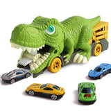 Maxbell Dinosaur Transporter Truck Storage Funny with Mini Cars for Babies Gift Toys 6 small cars