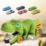 Maxbell Dinosaur Transporter Truck Storage Funny with Mini Cars for Babies Gift Toys 6 small cars