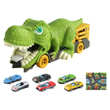 Maxbell Dinosaur Transporter Truck Storage Funny with Mini Cars for Babies Gift Toys 6 small cars and map