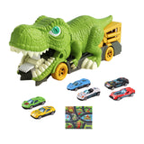 Maxbell Dinosaur Transporter Truck Storage Funny with Mini Cars for Babies Gift Toys 6 small cars and map