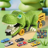 Maxbell Dinosaur Transporter Truck Storage Funny with Mini Cars for Babies Gift Toys 6 small cars and map