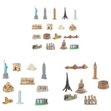 Maxbell Landmark Architecture Models World Buildings Model for Birthday Gift Desktop 17 pieces