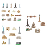 Maxbell Landmark Architecture Models World Buildings Model for Birthday Gift Desktop 17 pieces