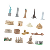 Maxbell Landmark Architecture Models World Buildings Model for Birthday Gift Desktop 17 pieces