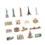 Maxbell Landmark Architecture Models World Buildings Model for Birthday Gift Desktop 17 pieces