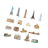 Maxbell Landmark Architecture Models World Buildings Model for Birthday Gift Desktop 17 pieces