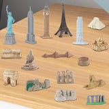 Maxbell Landmark Architecture Models World Buildings Model for Birthday Gift Desktop 17 pieces
