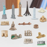 Maxbell Landmark Architecture Models World Buildings Model for Birthday Gift Desktop 17 pieces