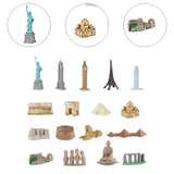 Maxbell Landmark Architecture Models World Buildings Model for Birthday Gift Desktop 17 pieces