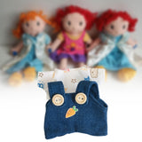 Maxbell Dolls Suspender Pant Overalls Costume Accessories for 17cm Dolls Girls Dolls style B