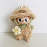 Maxbell Plush Figure Wide Brim Hat Cartoon Stuffed Doll Animal Hat for 6.69inch Doll brown