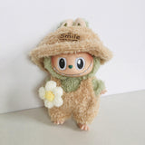 Maxbell Plush Figure Wide Brim Hat Cartoon Stuffed Doll Animal Hat for 6.69inch Doll brown