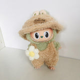 Maxbell Plush Figure Wide Brim Hat Cartoon Stuffed Doll Animal Hat for 6.69inch Doll brown