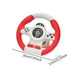 Maxbell Steering Wheel Toy Electric Pretend Driving Toy for Boys and Girls Preschool red with base