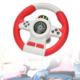 Maxbell Steering Wheel Toy Electric Pretend Driving Toy for Boys and Girls Preschool red with base