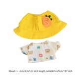 Maxbell 2 Pieces Dolls Clothes with Hat Accs Outfits for 20cm Dolls Children's Gifts Bear