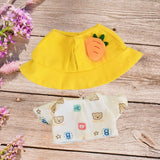 Maxbell 2 Pieces Dolls Clothes with Hat Accs Outfits for 20cm Dolls Children's Gifts Bear