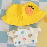 Maxbell 2 Pieces Dolls Clothes with Hat Accs Outfits for 20cm Dolls Children's Gifts Bear