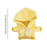 Maxbell Dolls Clothes Accessory Miniature Clothing for 20cm Dolls Dress Up Dolls Yellow Hoodie