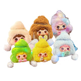 Maxbell 6Pcs Plush Doll Collection Random Creative Doll for Gift Bedroom Living Room