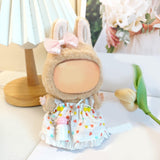 Maxbell 15cm Doll Dress Fashion with Mini Headdress Doll Clothing for Party Birthday red heart