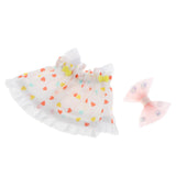 Maxbell 15cm Doll Dress Fashion with Mini Headdress Doll Clothing for Party Birthday red heart