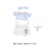 Maxbell 4 Pieces Plush Doll Clothes Fashion Decoration Dolls Clothing for 15cm Dolls
