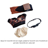 Maxbell Doll Clothes Fashion DIY Costumes Soft Plush Doll Outifit for 15cm 10cm Doll