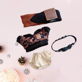 Maxbell Doll Clothes Fashion DIY Costumes Soft Plush Doll Outifit for 15cm 10cm Doll