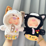 Maxbell 20cm Plush Doll Clothes Detachable Cartoon for Kids Soft Decoration Dress up White