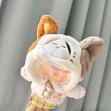 Maxbell 20cm Plush Doll Clothes Detachable Cartoon for Kids Soft Decoration Dress up White