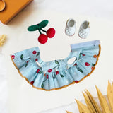 Maxbell Stuffed Doll Dress Set Doll Shoes and Hair Accessory Dress up for 17cm Dolls