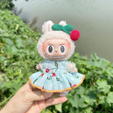 Maxbell Stuffed Doll Dress Set Doll Shoes and Hair Accessory Dress up for 17cm Dolls