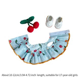 Maxbell Stuffed Doll Dress Set Doll Shoes and Hair Accessory Dress up for 17cm Dolls