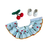 Maxbell Stuffed Doll Dress Set Doll Shoes and Hair Accessory Dress up for 17cm Dolls