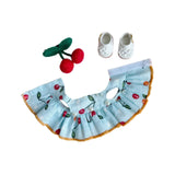 Maxbell Stuffed Doll Dress Set Doll Shoes and Hair Accessory Dress up for 17cm Dolls