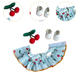 Maxbell Stuffed Doll Dress Set Doll Shoes and Hair Accessory Dress up for 17cm Dolls