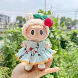Maxbell Stuffed Doll Dress Set Doll Shoes and Hair Accessory Dress up for 17cm Dolls