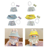 Maxbell 3 Pieces Mini Doll Clothes Set Doll Dress Outifits for Kids 17cm Plush Dolls Bunny skirt