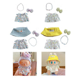 Maxbell 3 Pieces Mini Doll Clothes Set Doll Dress Outifits for Kids 17cm Plush Dolls Bunny skirt