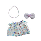 Maxbell 3 Pieces Mini Doll Clothes Set Doll Dress Outifits for Kids 17cm Plush Dolls Bunny skirt