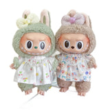 Maxbell 3 Pieces Mini Doll Clothes Set Doll Dress Outifits for Kids 17cm Plush Dolls Bunny skirt