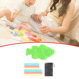 Maxbell Sensory Fidget Pads Toy Silicone Fidget for Watching TV Leisure Activity Car green