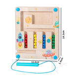 Maxbell Montessori Toys Early Educational Maze Borad for Kids 1 2 3 Years Old Travel single player