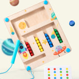 Maxbell Montessori Toys Early Educational Maze Borad for Kids 1 2 3 Years Old Travel single player