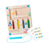 Maxbell Montessori Toys Early Educational Maze Borad for Kids 1 2 3 Years Old Travel single player