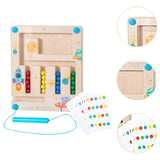 Maxbell Montessori Toys Early Educational Maze Borad for Kids 1 2 3 Years Old Travel single player