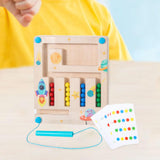 Maxbell Montessori Toys Early Educational Maze Borad for Kids 1 2 3 Years Old Travel single player