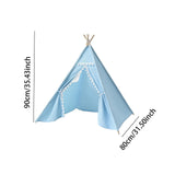 Maxbell Teepee for Kids Hut with Carry Bag Playhouse for Birthday Barbecues Backyard blue